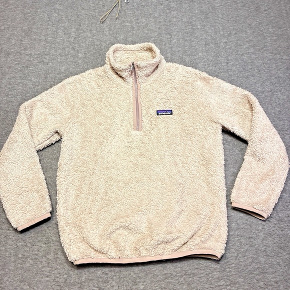 Patagonia Jackets & Blazers - Patagonia Fuzzy Fleece Pullover Women XS Petite Sand Color 1/4 Zip Gorpcore Hike